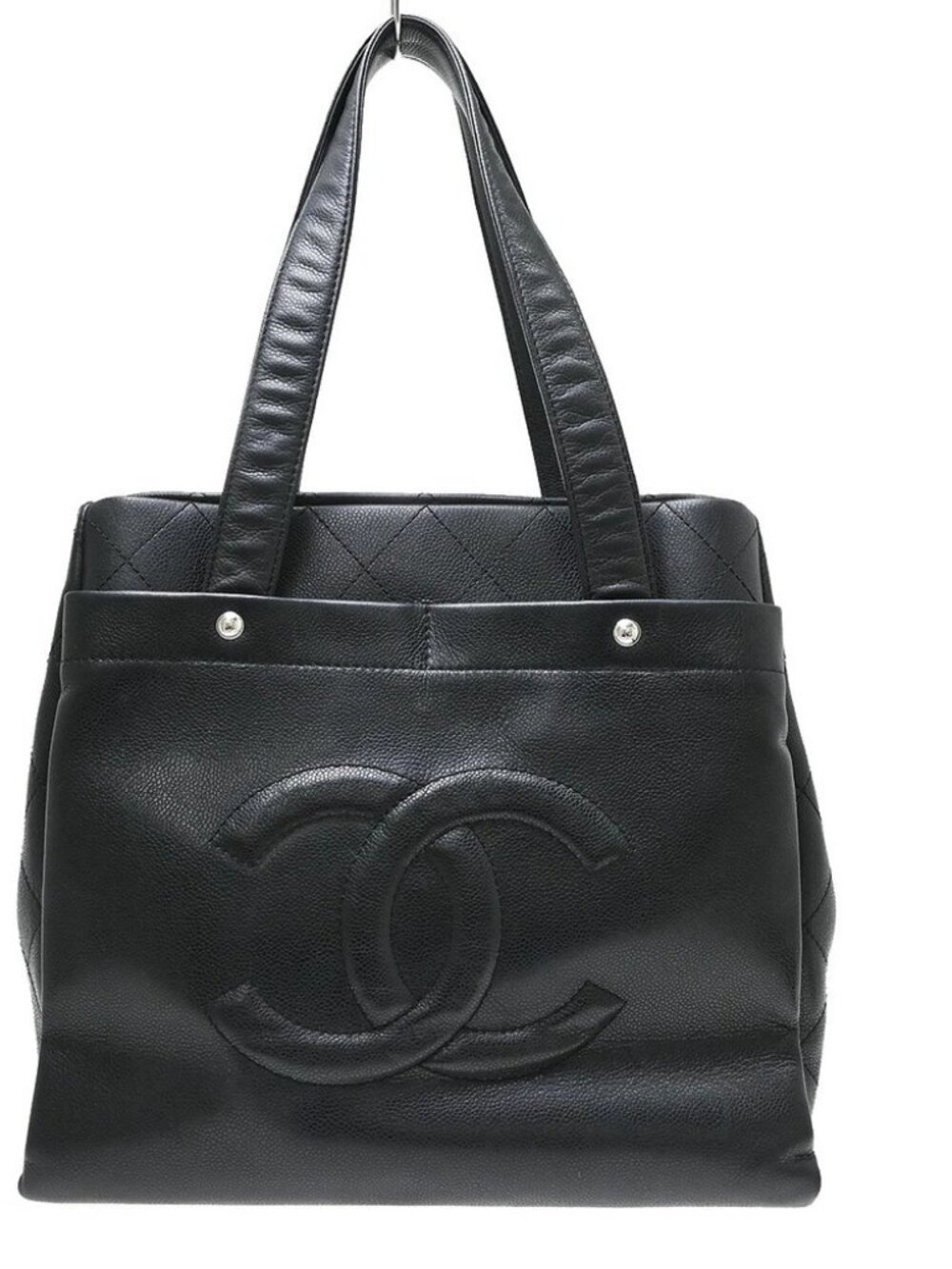 Chanel Black Calfskin Tote Handbag